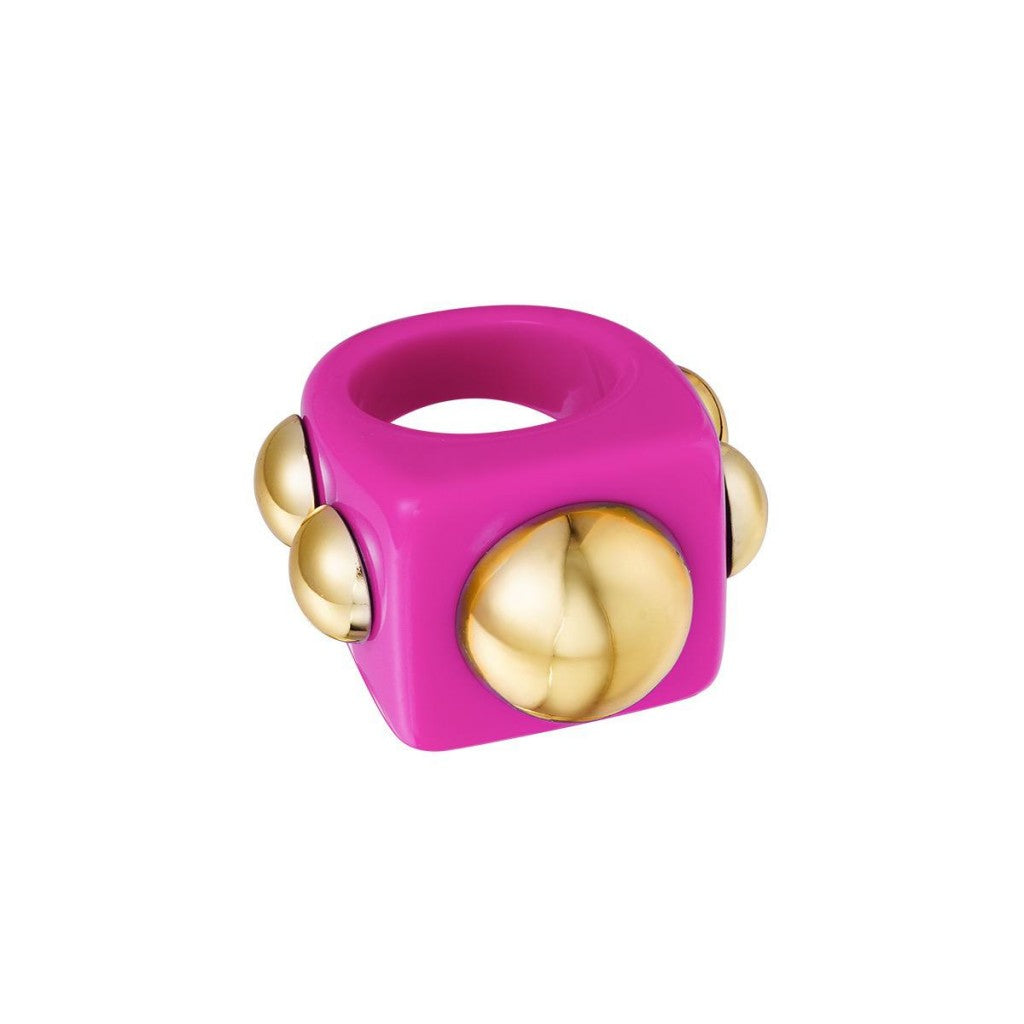 Bubble ring L pink